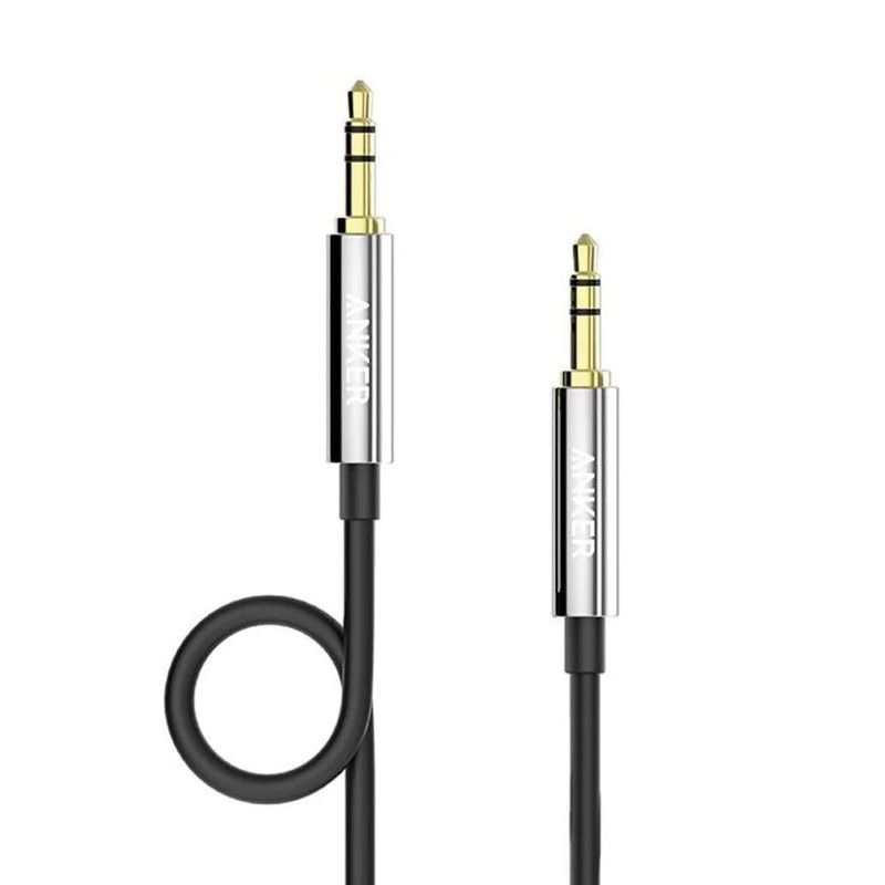 Anker 3.5mm Male To Male 1.2m Audio Cable - Black - كابل